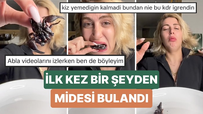 Daha Önce Yediği Birbirinden İlginç Çiğ Yiyeceklerle Gündem Olan Doktor Bu Sefer de 'Akrep' Yedi