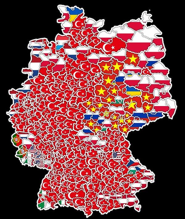 2. Almanya'daki en popüler göçmenler nereden geliyor.