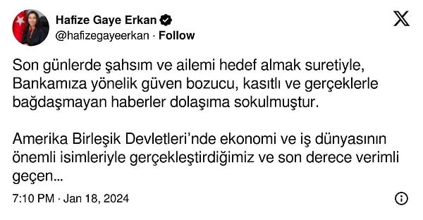 Erkan, sosyal medya medya hesabından yayılan bu iddialara yönelik yasal yollara başvuracağını belirtmişti.