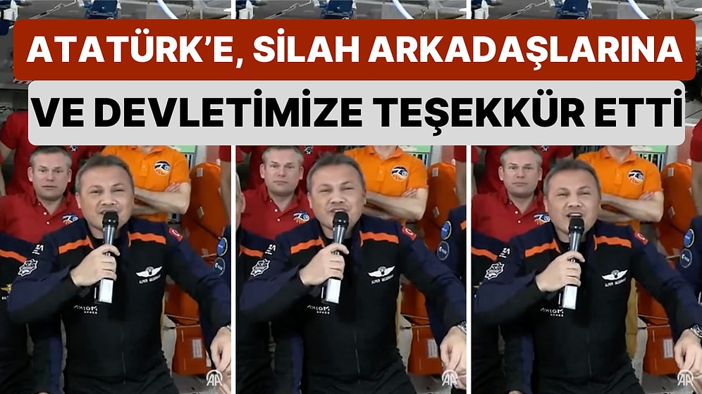 Uluslararası Uzay İstasyonu’na Ulaşan Alper Gezeravcı İlk Konuşmasını Yaptı: Yine "İstikbal Göklerdedir" Dedi