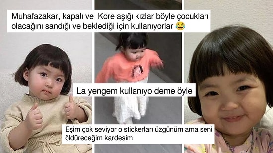 Koreli Kız Stickerı Kullananlar Hakkında Bir Acayip Tespit Yapan Kişiye Gelen Birbirinden Trajikomik Tepkiler