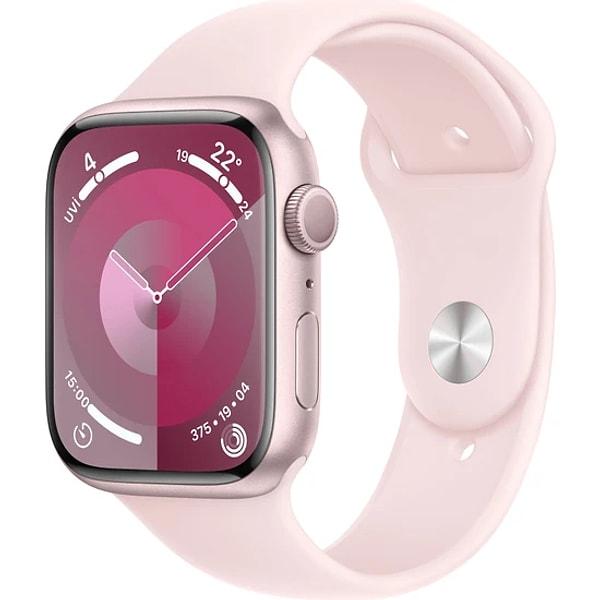 8. Pembe spor kordonu ile çok sevilen 'Apple Watch Seri 9 Akıllı Saat'