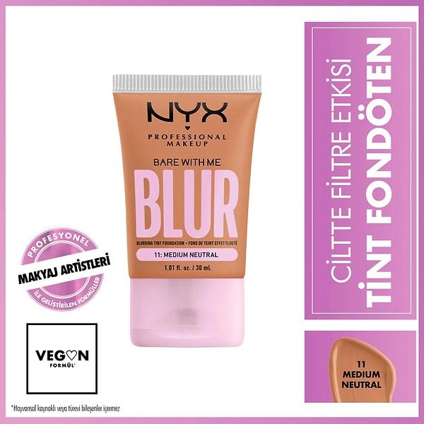 7. Nyx Professional Makeup Blur Tint Ciltte Filtre Etkili Fondöten