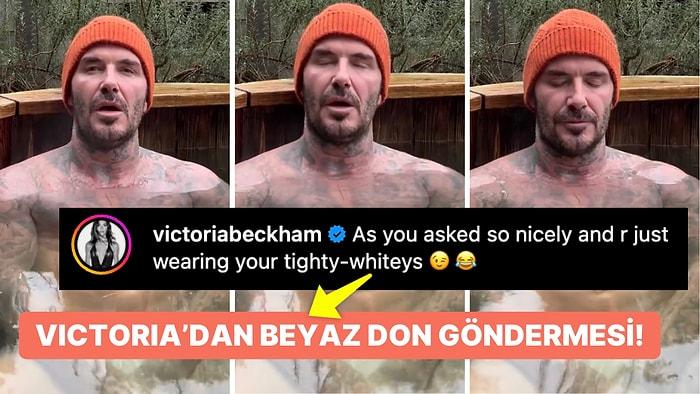 David Beckham Üstsüz Girdiği Buz Gibi Soğuk Suyun İçindeyken Bile Görenlerin Ateşini Yükseltti!