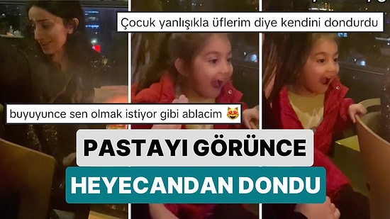 Doğum Günü Kutlanan Kızın Pastasına Bir Çocuk Kızdan Daha Fazla Heyecanlanınca Pastayı Birlikte Üflediler