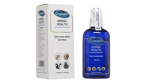 11. Crystalin - Animal Health Kedi ve Köpekler İçin Göz Kulak Ağız Bakım Solüsyonu