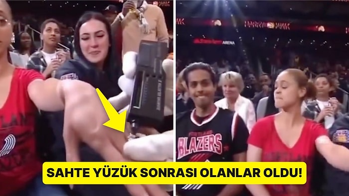 Gittikleri Basketbol Maçında Elmas Sandığı Evlilik Yüzüğü Sahte Çıkan Kadın Küplere Bindi