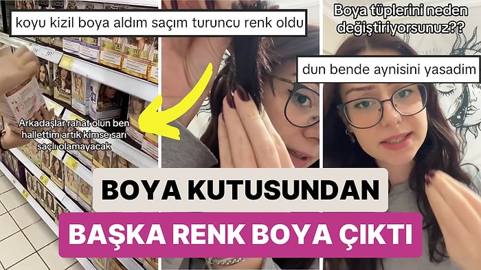 Boya Tüplerini Değiştirmişlerdi! Boya Kutusundan Farklı Bir Tüp Çıkınca Saçı Bambaşka Bir Renk Oldu