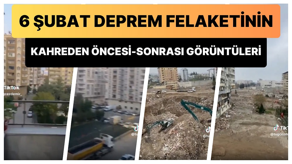 Yürek Dayanmıyor... Balkondan Çekilen 6 Şubat Öncesi ve Sonrası Görüntülerin Kahreden Karşılaştırması