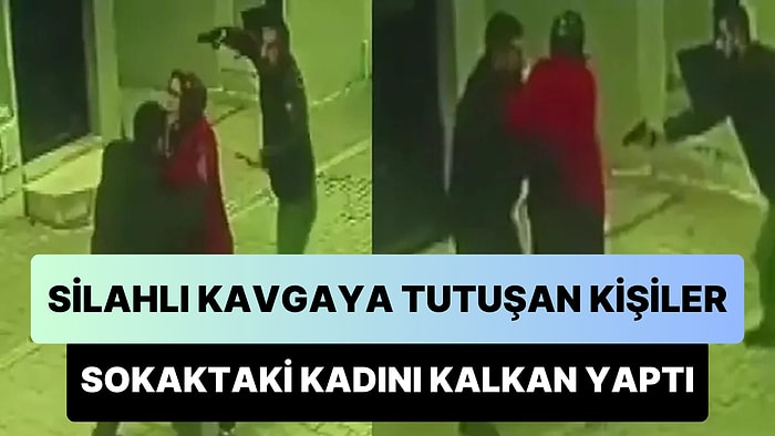 Sokak Ortasında Düelloya Tutuşan Silahlı Kişiler, Yoldan Geçen Kadını Kalkan Olarak Kullandı