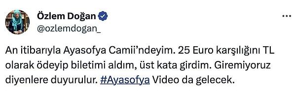 Geçtiğimiz bir vatandaşın 25 euro ödeyerek Ayasofya Camii'ne girmesiyle övünmesi de sosyal medyanın gündemine oturdu.