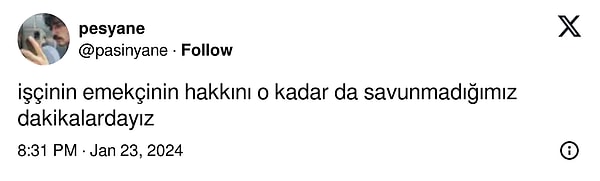 Bazı sosyal medya kullanıcıları emekçilik ve hijyenin başka konular olduğunu savundu.