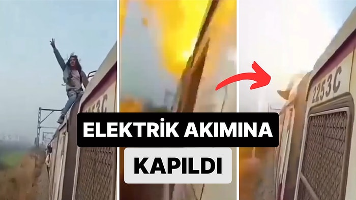 Trenin Üzerinde Seyahat Ettiği Anları Paylaşan Bir Genç Elektrik Akımına Kapıldı: O Anlar Kameraya Yansıdı