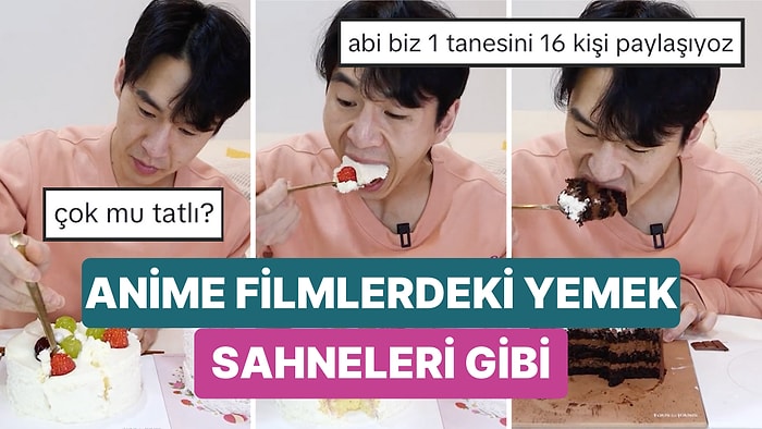 Nefes Almadan Pasta Yerken Adeta Hipnotize Eden Adamın Anime Filmlerindeki Yemek Sahnelerini Aratmayan Videosu