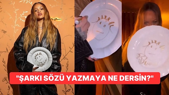 Rihanna'nın Bir Davette Tabağa Profil Fotoğrafını Çizmesi "Picasso Kimdi?" Yorumlarını Beraberinde Getirdi