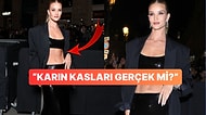 Model Rosie Huntington Dün Gece Katıldığı Defilede Karın Kasları ile Boy Gösterince Kimse Gözlerine İnanamadı