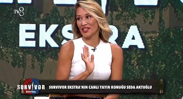 Neredeyse her yarışmacı hakkında konuşan Seda Aktuğlu, Mavi takımda gruplaşma olduğunu şu sözlerle anlattı: