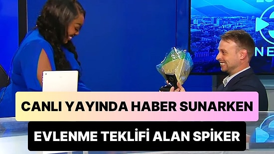 Haber Sunduğu Anda Canlı Yayında Evlilik Teklifi Alan Spiker Kameralar Önünde Gözyaşlarına Boğuldu