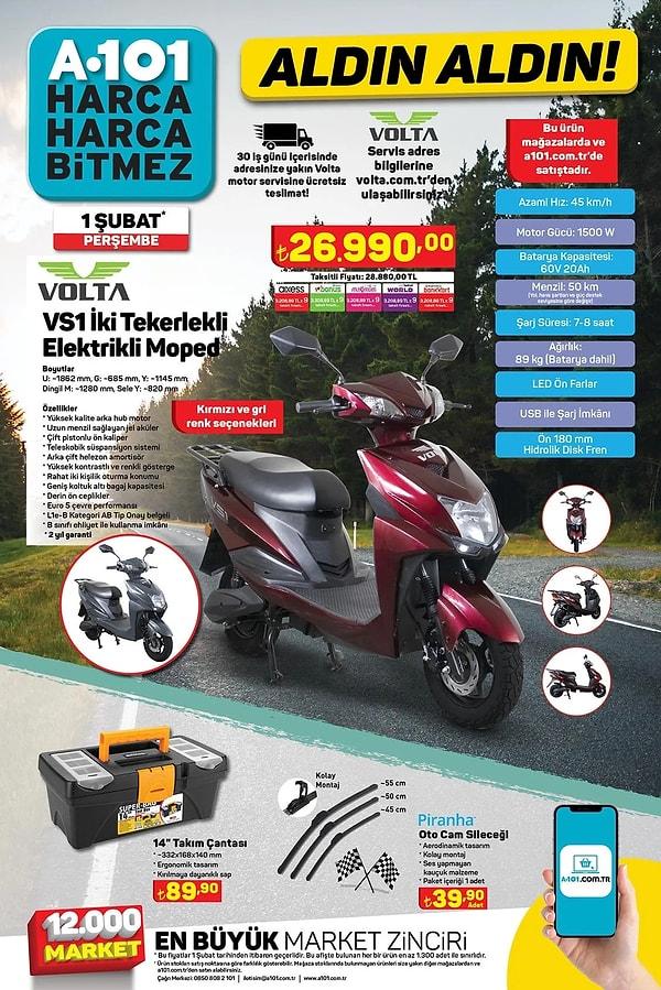 Volta VS1 İki Tekerlekli Elektrikli Moped 26.990 TL
