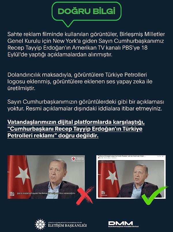YouTube'a bir süredir yapay zekayla sahte videolara hazırlayan dolandırıcılar daha önce de Cumhurbaşkanı Erdoğan'ın görüntü ve sesini kullanarak sahte bir video hazırlamıştı.