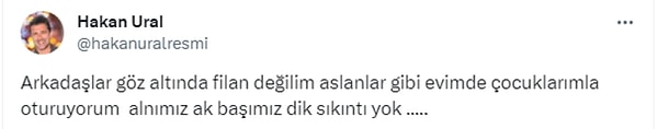 İşte o paylaşım: