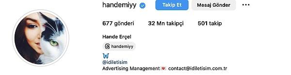 Ardından olaylar çok ilginç ilerlerdi. Hande Erçel, önce Instagram profilindeki "oyuncu" ibaresini kaldırdı. Sonra da yer aldığı dizilerle ilgili tüm paylaşımlarını tek tek temizledi. Haliyle, "Ne oluyoruz, oyunculuğu mu bırakıyor?" diye de sordurttu.