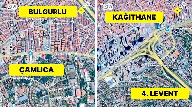 İstanbul'da Aynı Bölgelerde Bulunan Zengin ve Yoksul Semtlerin Kuş Bakışı Farkı