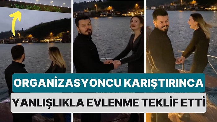 Bir Adam Boğazda Doğum Günü Kutlamak İsterken Organizasyonun Hatası Yüzünden Yanlışlıkla Evlenme Teklif Etti