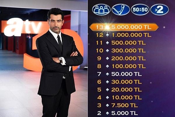 2019 yılından beridir Kenan İmirzalıoğlu'nun sunuculuğunu üstlendiği Milyoner'de para ödülü geçtiğimiz yıl 5 milyon TL'ye yükseltilmişti hatırlarsanız.