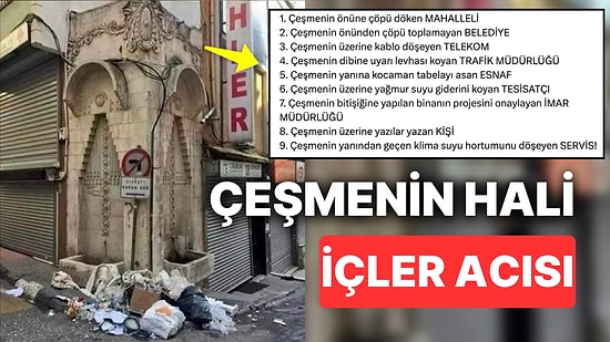 Galata'daki Tarihi Laleli Çeşme'nin İçler Acısı Hali Hali İsyan Ettirdi