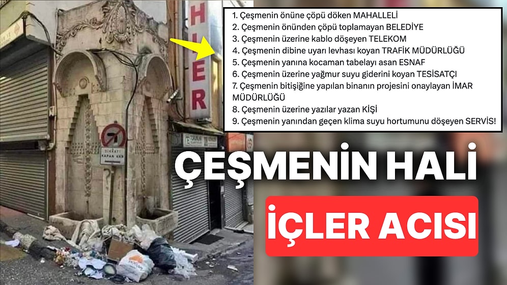 Galata'daki Tarihi Laleli Çeşme'nin İçler Acısı Hali Hali İsyan Ettirdi