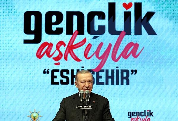 Cumhurbaşkanı Recep Tayyip Erdoğan, 'Gençlik Aşkıyla Eskişehir Programı'nda gençlerle bir araya geldi.