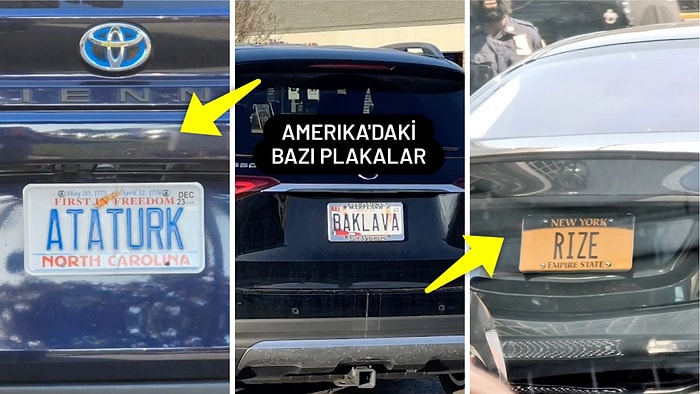 Amerika'da Yaşayan Türklerin Kullandığı Buram Buram Memleket Kokan Plakalar