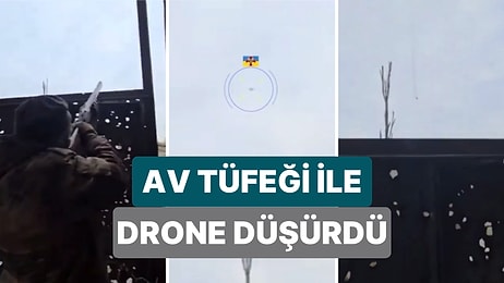 Bir Rus Askerinin Yaklaşan Bir Dronu Av Tüfeği ile Vurarak Düşürdüğü Anlar Viral Oldu