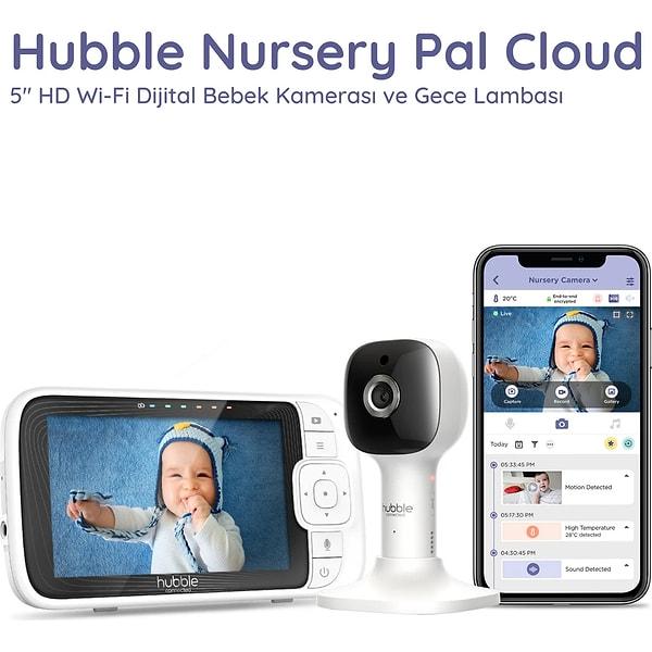 9. Hubble Nursery Pal Cloud 5" Hd Wi-Fi Dijital Bebek Kamerası