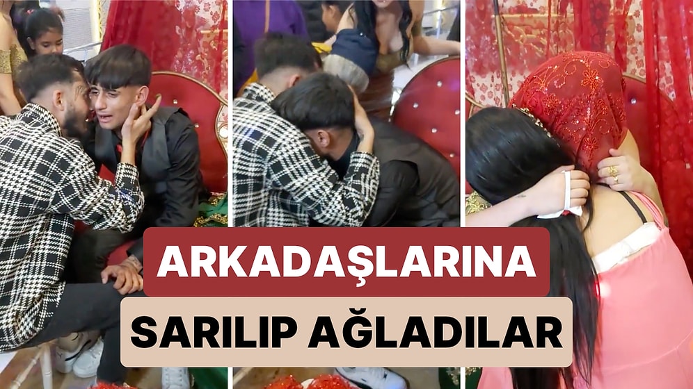 Kına Gecelerinde Yakın Arkadaşlarına Sarılıp Hüngür Hüngür Ağlayan Çiftin O Anları Gündem Oldu