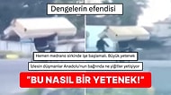 Muğla'da Bisikletle Kanepe Taşıyan Genç "Bu Nasıl Kondisyon?" Dedirtti, Denge Yeteneği Ayakta Alkışlandı