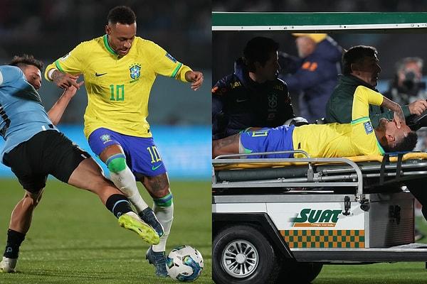 Neymar, 18 Ekim'de Brezilya Milli Takımı ile Uruguay karşısına çıktığı maçta sakatlık yaşamış ve maçı tamamlayamamıştı.