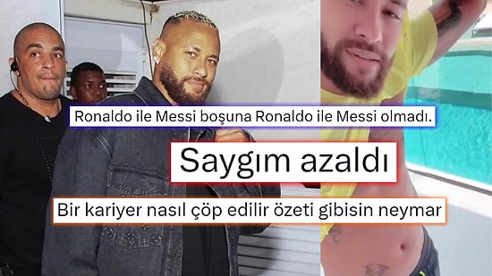 Vücudunu Göstererek El Hareketi Çekti! Futbol Sahalarının Yolunu Unutan Neymar'dan Kilo Eleştirilerine Cevap