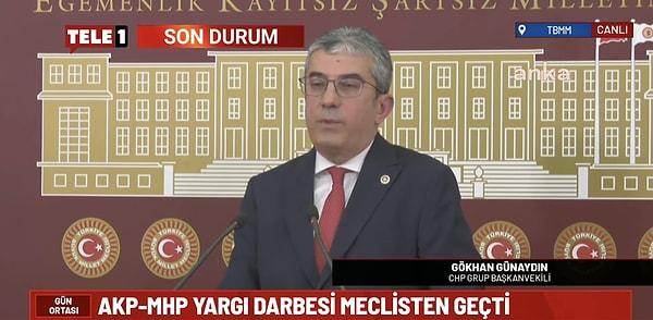 CHP Grup Başkan Vekili Gökhan Günaydın, Yargıtay'ın TİP Hatay milletvekili Can Atalay hakkında verdiği kararın TBMM'de okunarak, vekilliğinin düşürülmesini değerlendirdi.