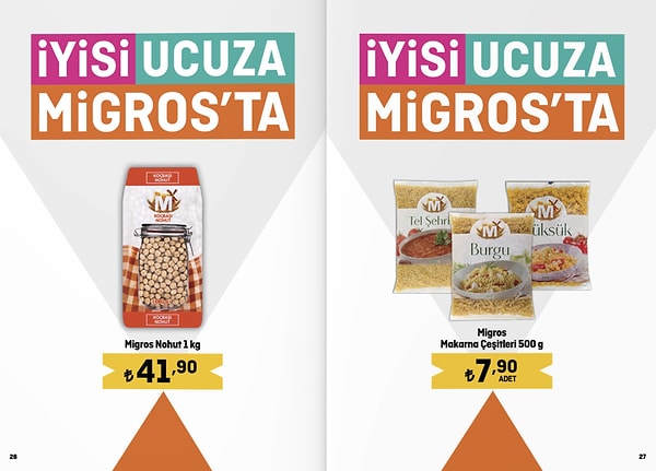 Migros Nohut 1 kg 41,90 TL