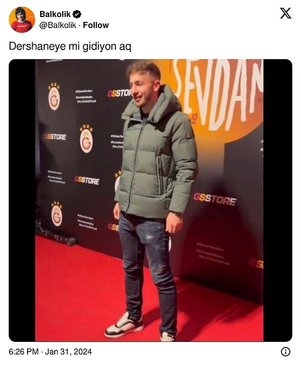 Galatasaraylı futbolcuların lansman gecesindeki kombinleri sosyal medyanın dilindeydi. Örneğin Halil Dervişoğlu👇