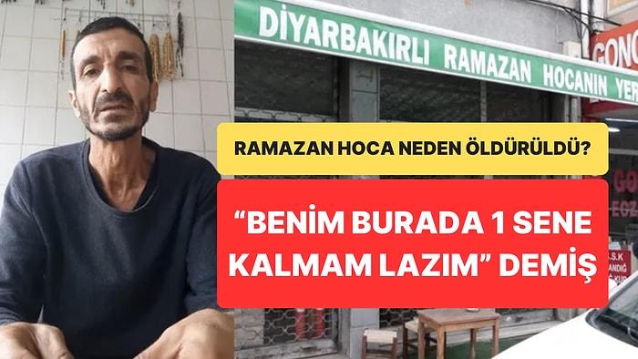 Diyarbakırlı Ramazan Hoca Neden Öldürüldü? “Benim İstanbul’da 1 Yıl Kalmam Lazım” Demiş