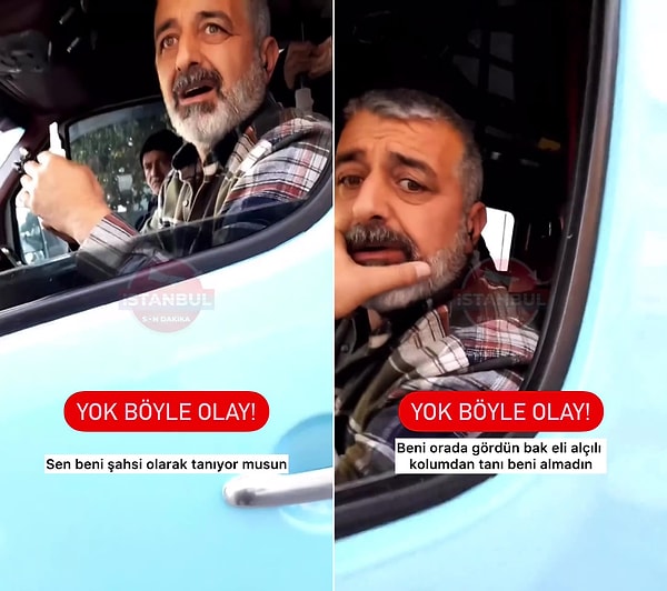 Sinirlenen genç, serviste olan şahsi aracını alarak peşine düştüğü dolmuşu ise bir noktada önünü kesti.