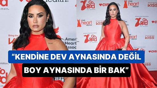 Demi Lovato Kırmızı Elbisesiyle Katıldığı "Go Red For Women" Davetinde Sindirellanın Üvey Kardeşine Benzetildi