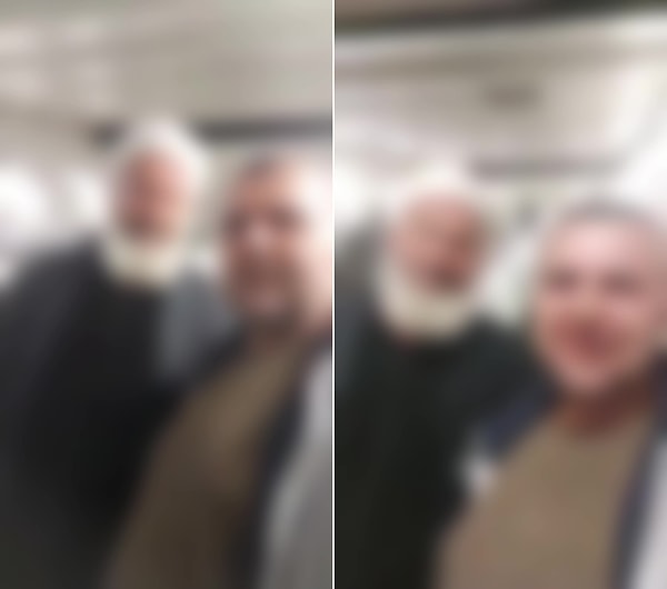 'Geçene geçirmek lazım' diyen kişi ve yanındaki arkadaşı o sözlerin ardından ise kahkaha atıyorlar.