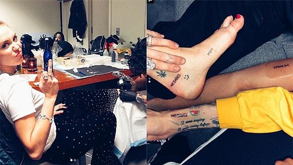 Miley Cyrus and Pete Davidson got the 'We Babies!' tattoo in 2017, inspired by a sketch they did on SNL.