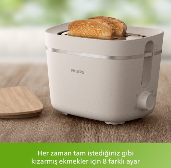 6. Philips HD2640/10 Çevre Dostu Mutfak Serisi Ekmek Kızartma Makinesi