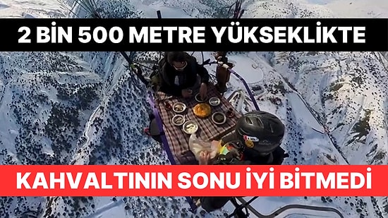 Erzincan'da Gökyüzünde Yamaç Paraşütü Kahvaltısı: Hasan Kaval Ölümden Döndü
