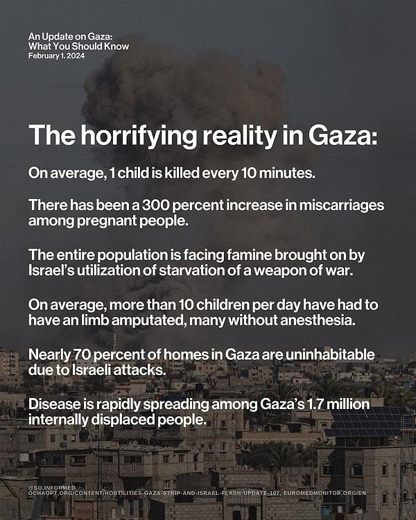 Gazze'de yaşayan sivil halkın yaşadığı zorluklar okuyanlara dehşet veriyor.